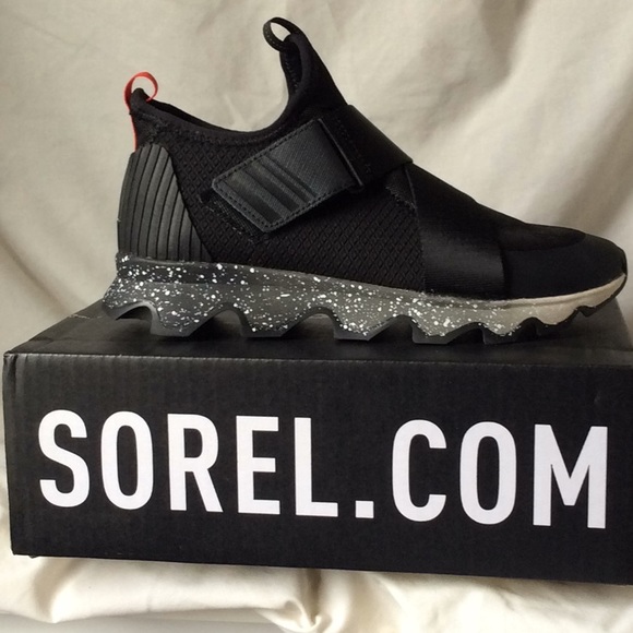 Sorel Shoes - Sorel Kinetic Sneak Black and white